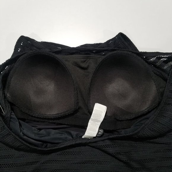 Lauren Ralph Lauren Plus Size Shadow Stripe OnePiece Swimsuit Ottoman Stripe 22W - Picture 9 of 12